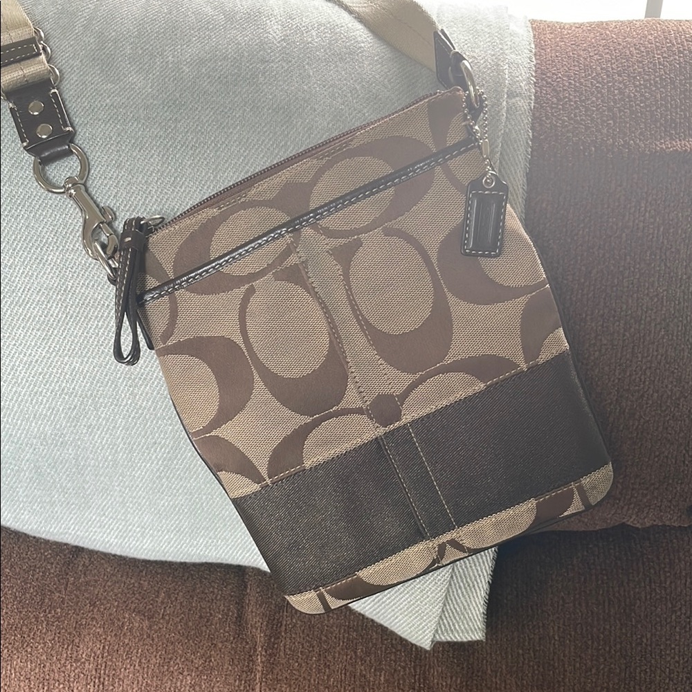 Coach Brown Signature Crossbody Bag